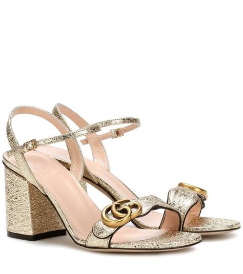 gucci womens black sandals|Gucci gold heeled sandals.